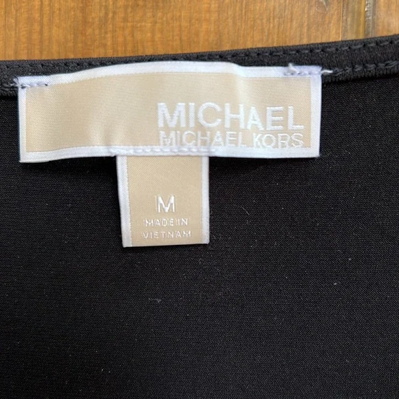 Michael Kors Cold Shoulder Black Blouse - M - Picture 3 of 6